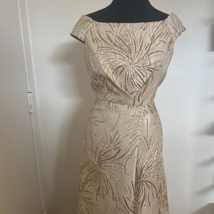 Metallic Embroidered Gown Teri Jon by Rickie Freeman